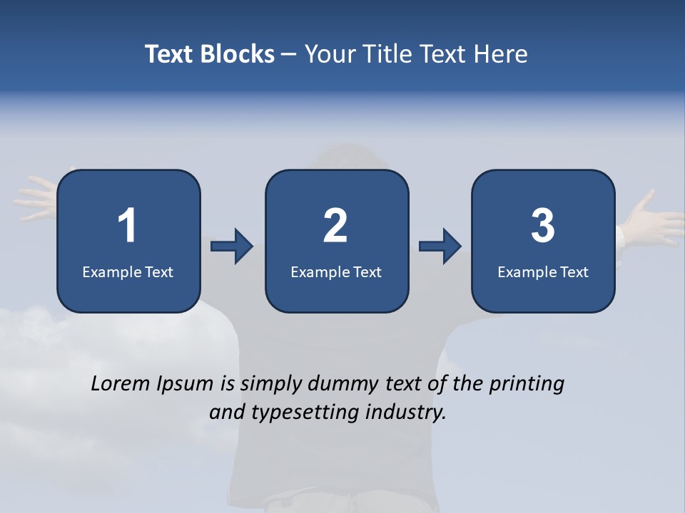 A Man With His Arms Outstretched In The Air PowerPoint Template