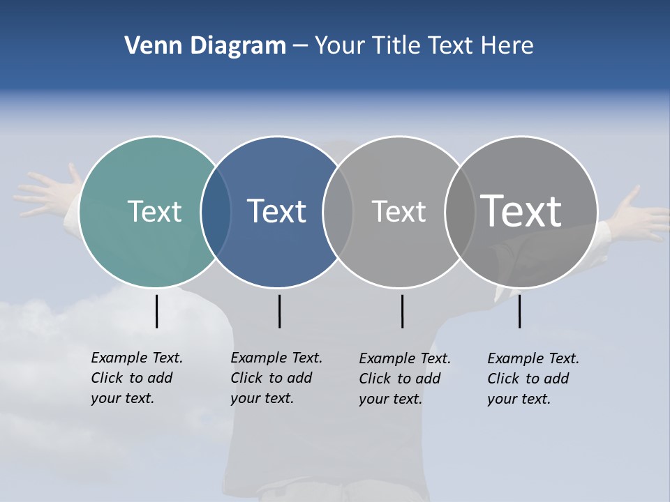 A Man With His Arms Outstretched In The Air PowerPoint Template