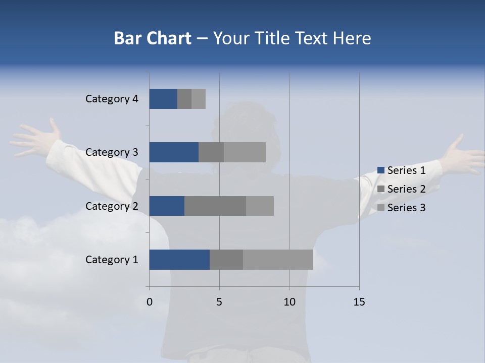 A Man With His Arms Outstretched In The Air PowerPoint Template