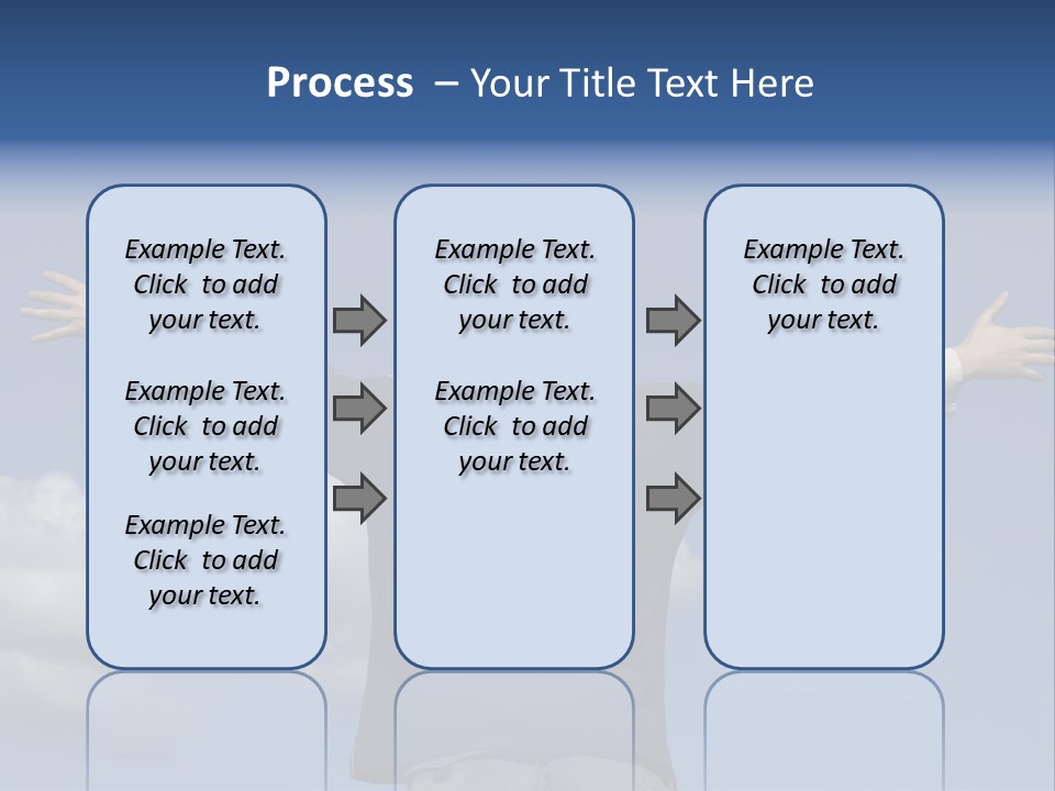 A Man With His Arms Outstretched In The Air PowerPoint Template