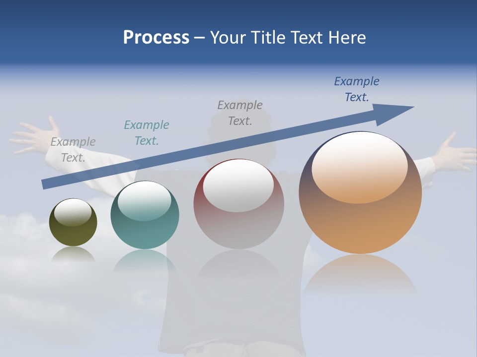 A Man With His Arms Outstretched In The Air PowerPoint Template