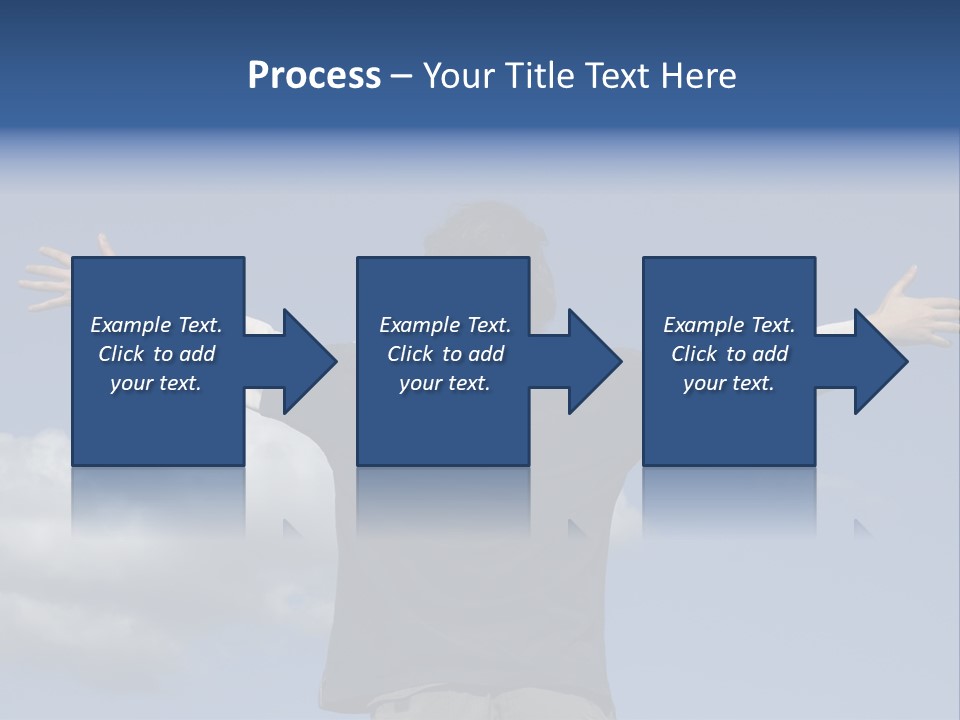A Man With His Arms Outstretched In The Air PowerPoint Template