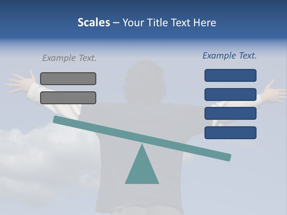 A Man With His Arms Outstretched In The Air PowerPoint Template
