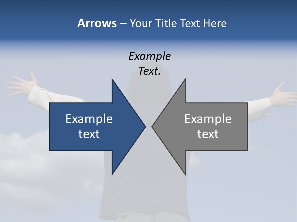 A Man With His Arms Outstretched In The Air PowerPoint Template