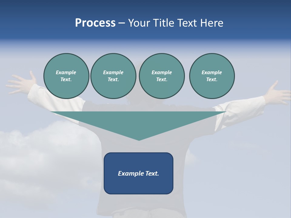 A Man With His Arms Outstretched In The Air PowerPoint Template