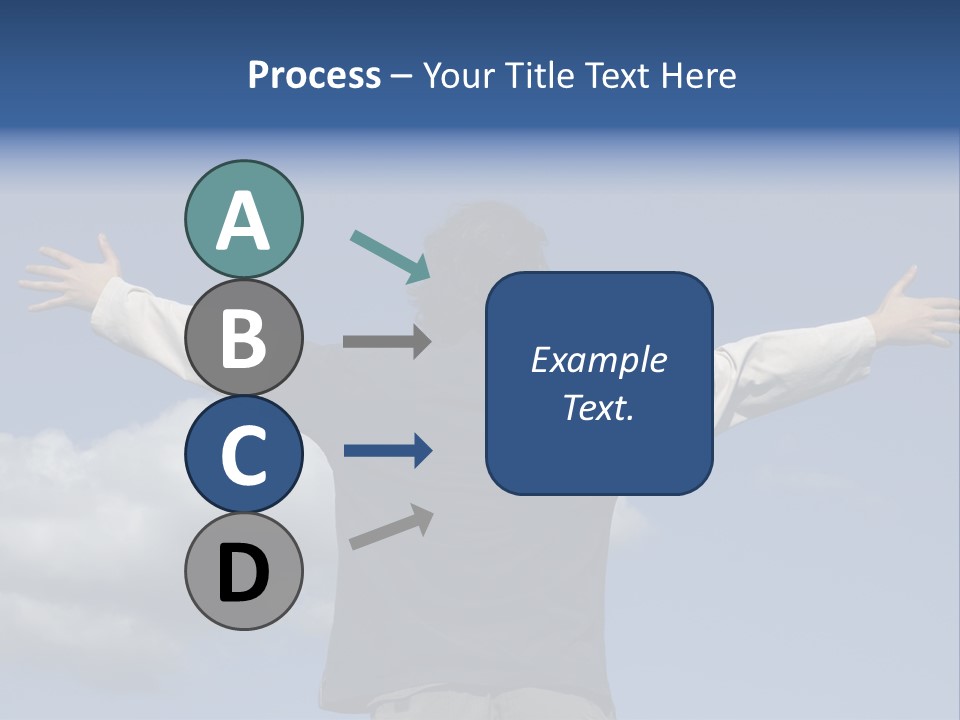 A Man With His Arms Outstretched In The Air PowerPoint Template