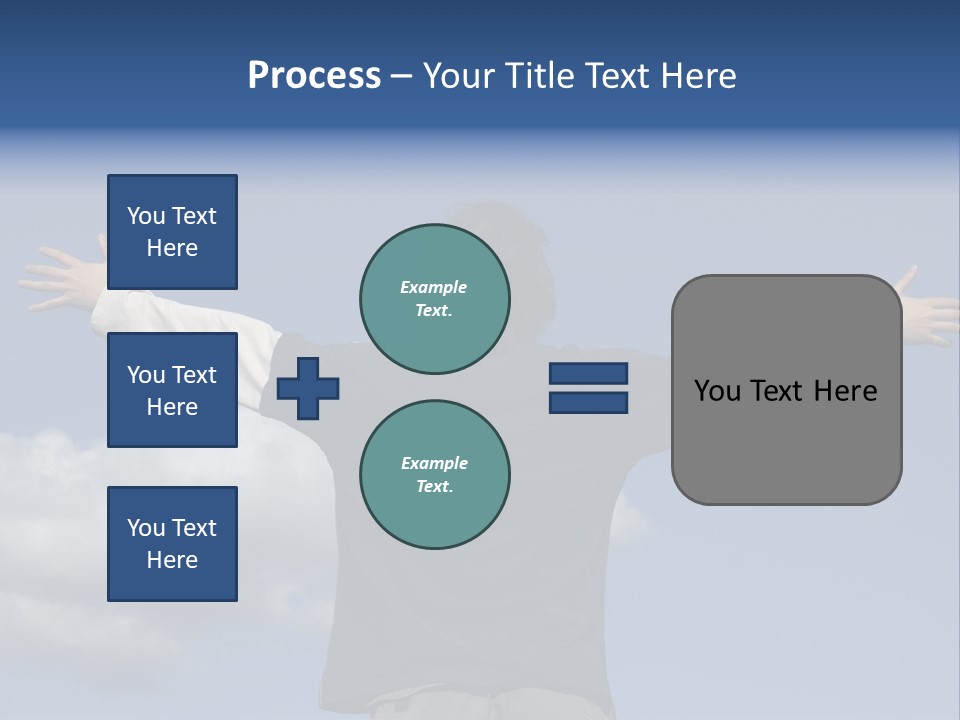 A Man With His Arms Outstretched In The Air PowerPoint Template