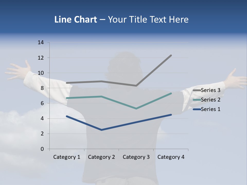 A Man With His Arms Outstretched In The Air PowerPoint Template