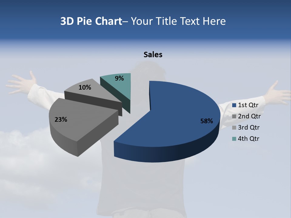 A Man With His Arms Outstretched In The Air PowerPoint Template