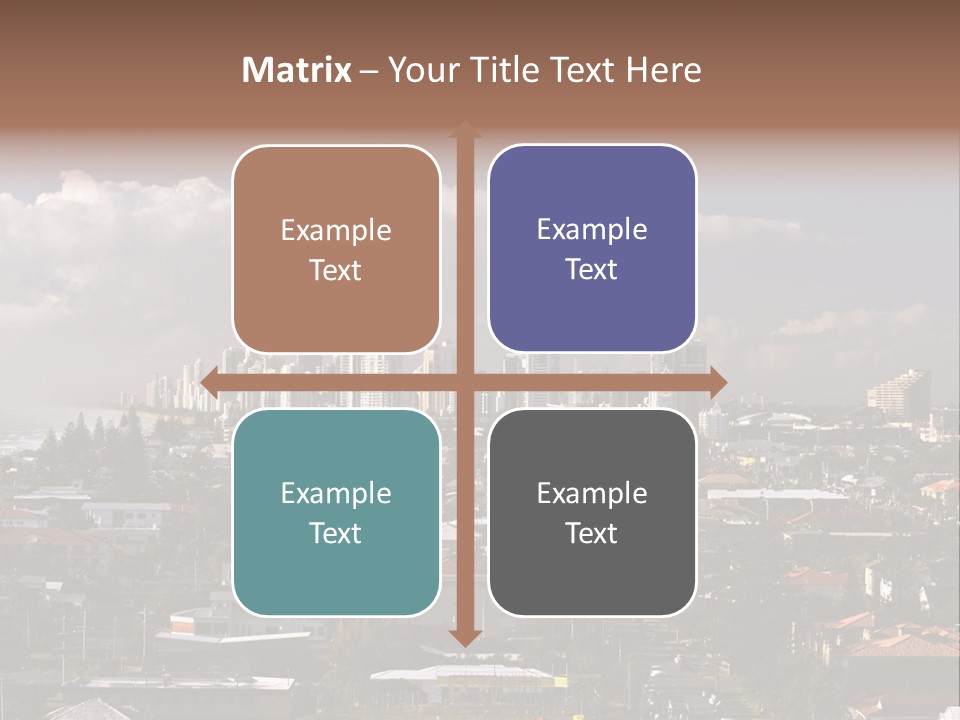 Surfers Paradise Skyline From Magic Mountain PowerPoint Template