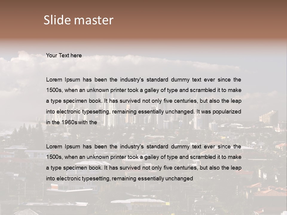 Surfers Paradise Skyline From Magic Mountain PowerPoint Template