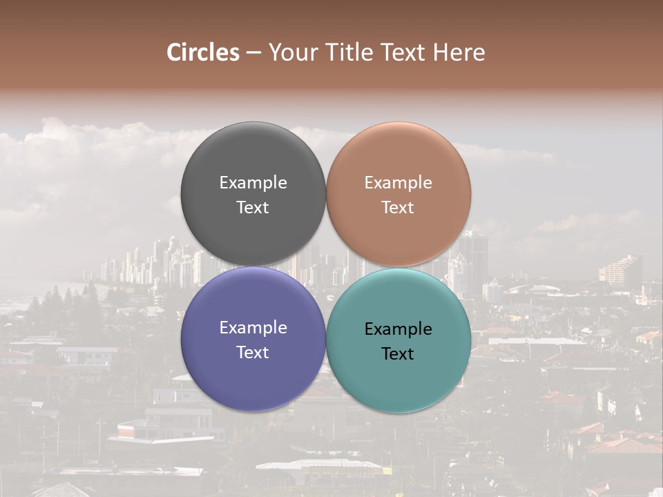 Surfers Paradise Skyline From Magic Mountain PowerPoint Template