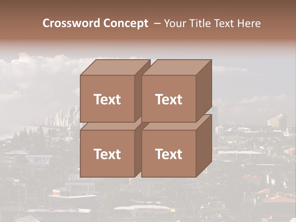 Surfers Paradise Skyline From Magic Mountain PowerPoint Template