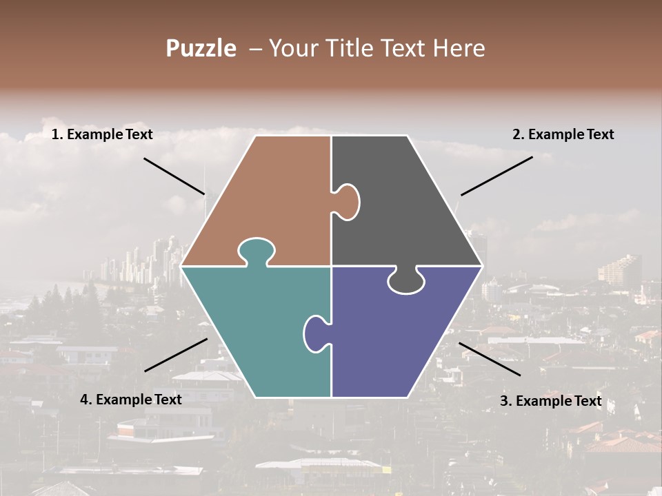 Surfers Paradise Skyline From Magic Mountain PowerPoint Template