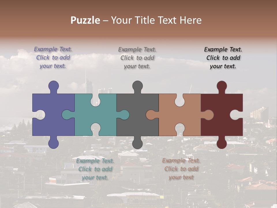 Surfers Paradise Skyline From Magic Mountain PowerPoint Template