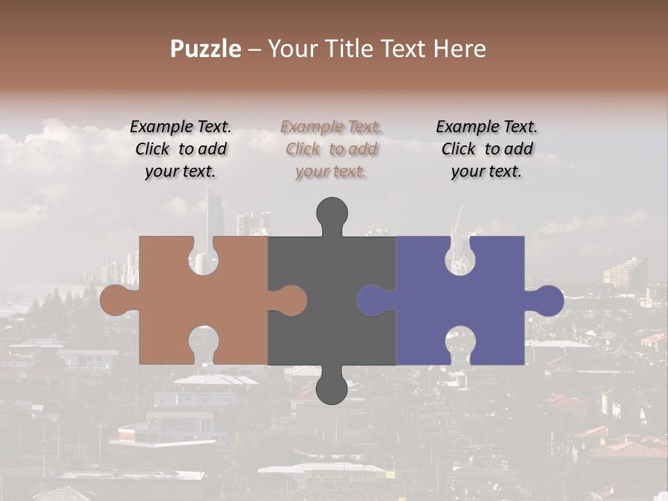 Surfers Paradise Skyline From Magic Mountain PowerPoint Template