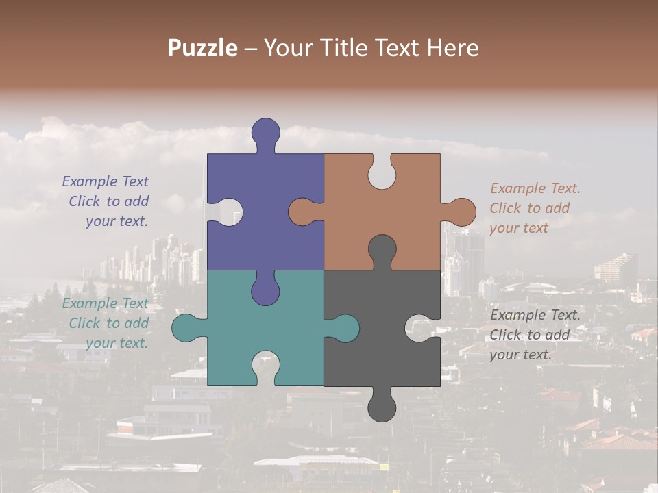 Surfers Paradise Skyline From Magic Mountain PowerPoint Template