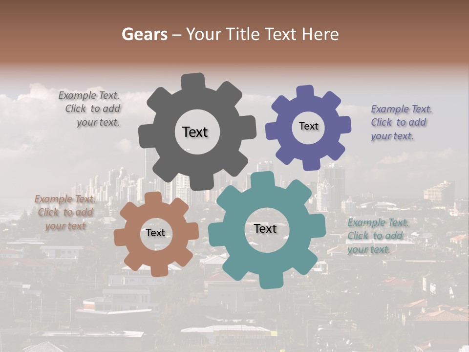 Surfers Paradise Skyline From Magic Mountain PowerPoint Template