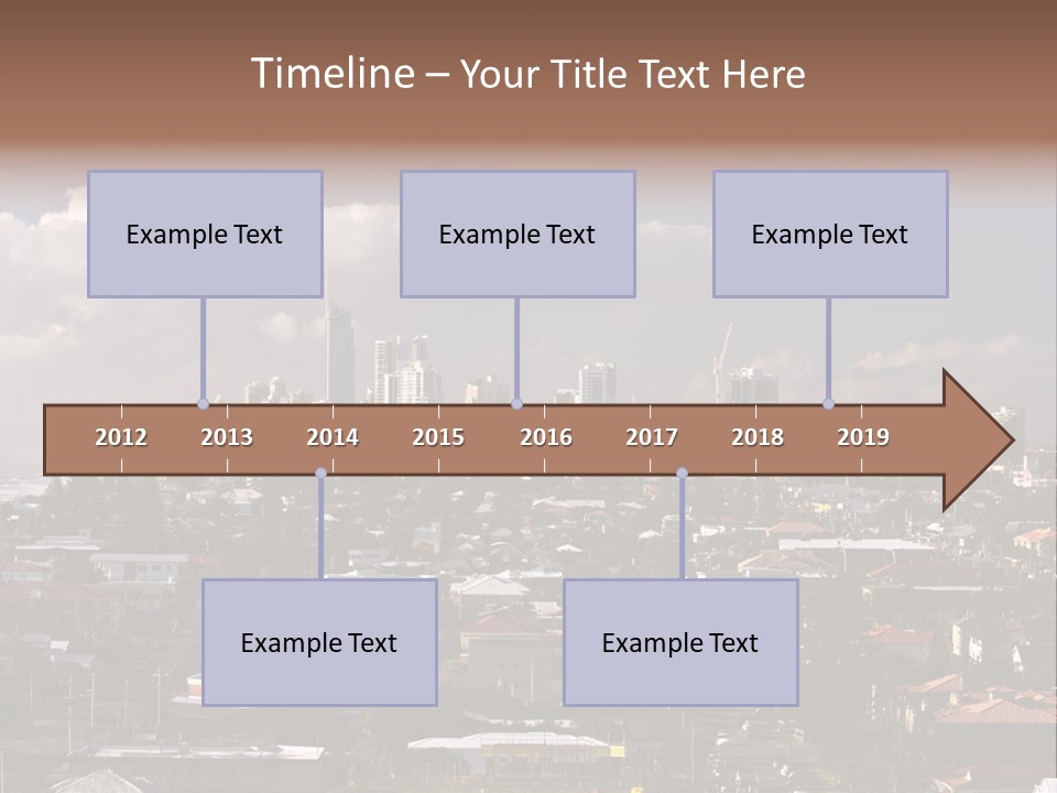 Surfers Paradise Skyline From Magic Mountain PowerPoint Template