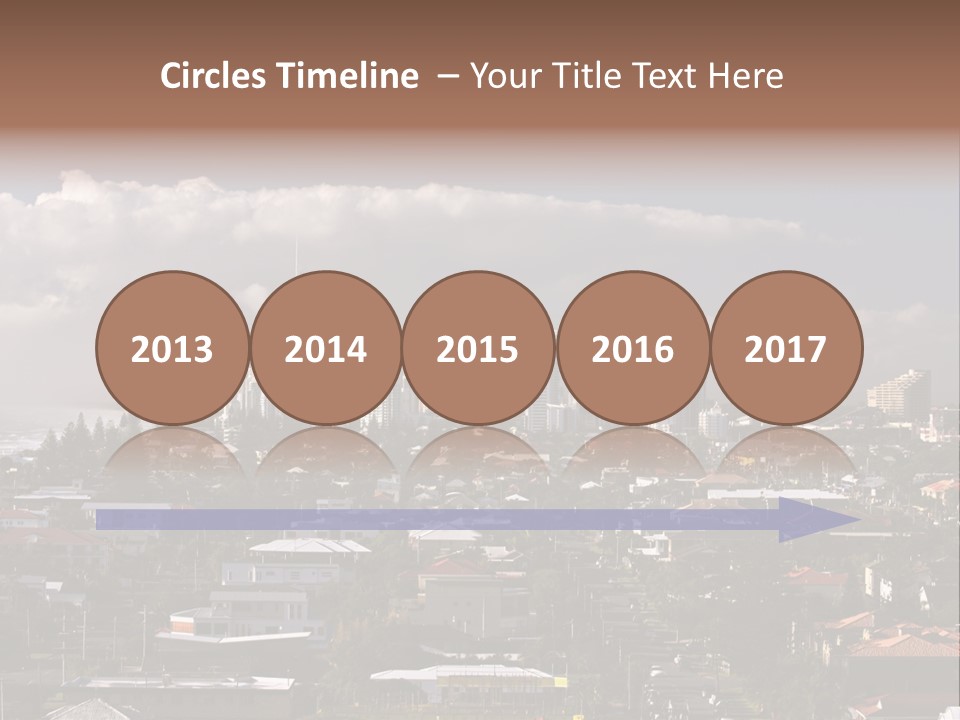 Surfers Paradise Skyline From Magic Mountain PowerPoint Template