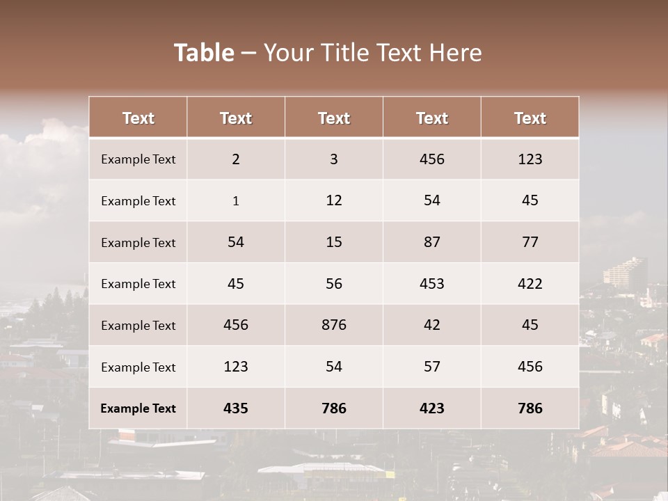 Surfers Paradise Skyline From Magic Mountain PowerPoint Template