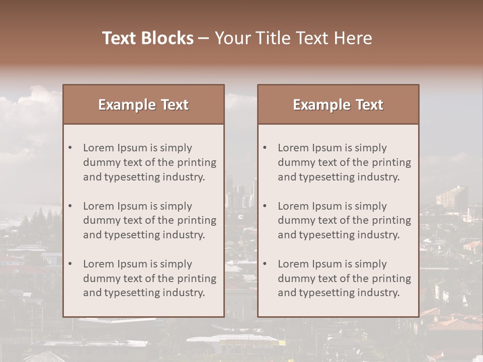 Surfers Paradise Skyline From Magic Mountain PowerPoint Template