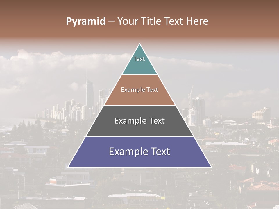 Surfers Paradise Skyline From Magic Mountain PowerPoint Template