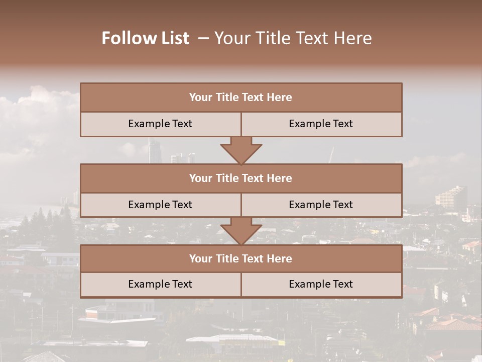 Surfers Paradise Skyline From Magic Mountain PowerPoint Template