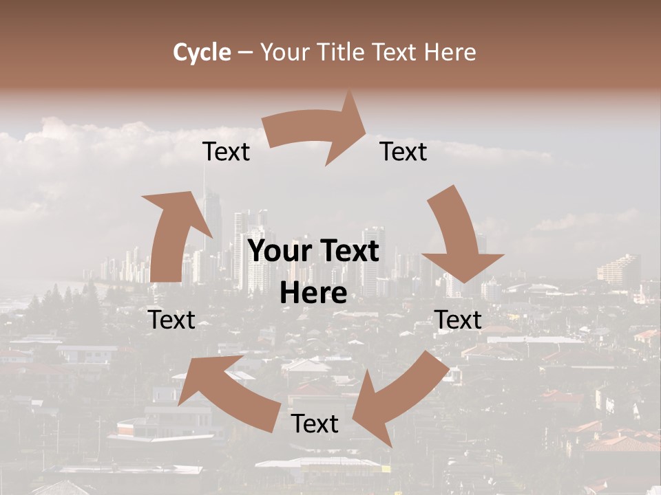 Surfers Paradise Skyline From Magic Mountain PowerPoint Template