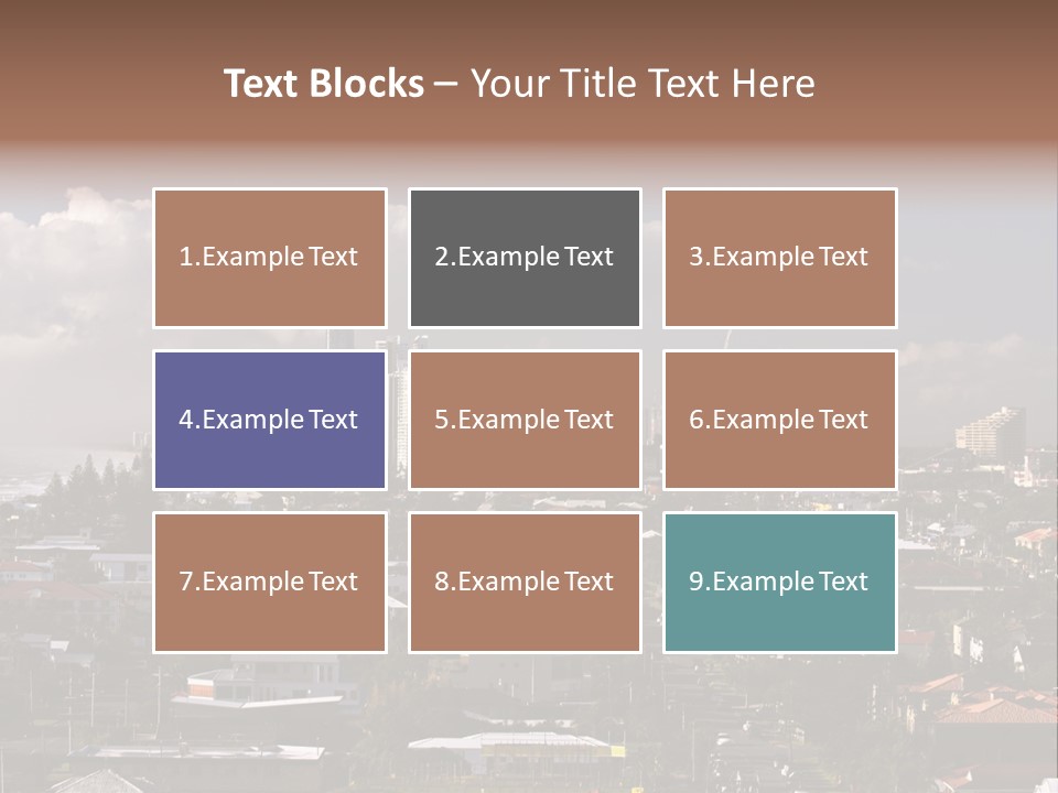 Surfers Paradise Skyline From Magic Mountain PowerPoint Template