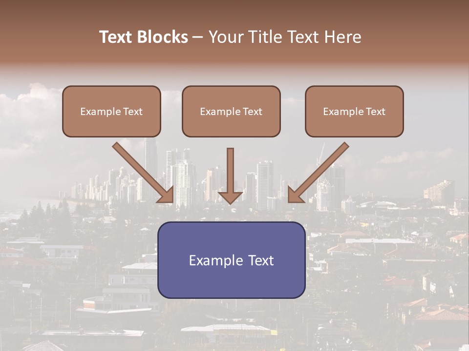 Surfers Paradise Skyline From Magic Mountain PowerPoint Template