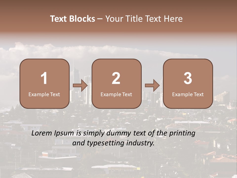 Surfers Paradise Skyline From Magic Mountain PowerPoint Template