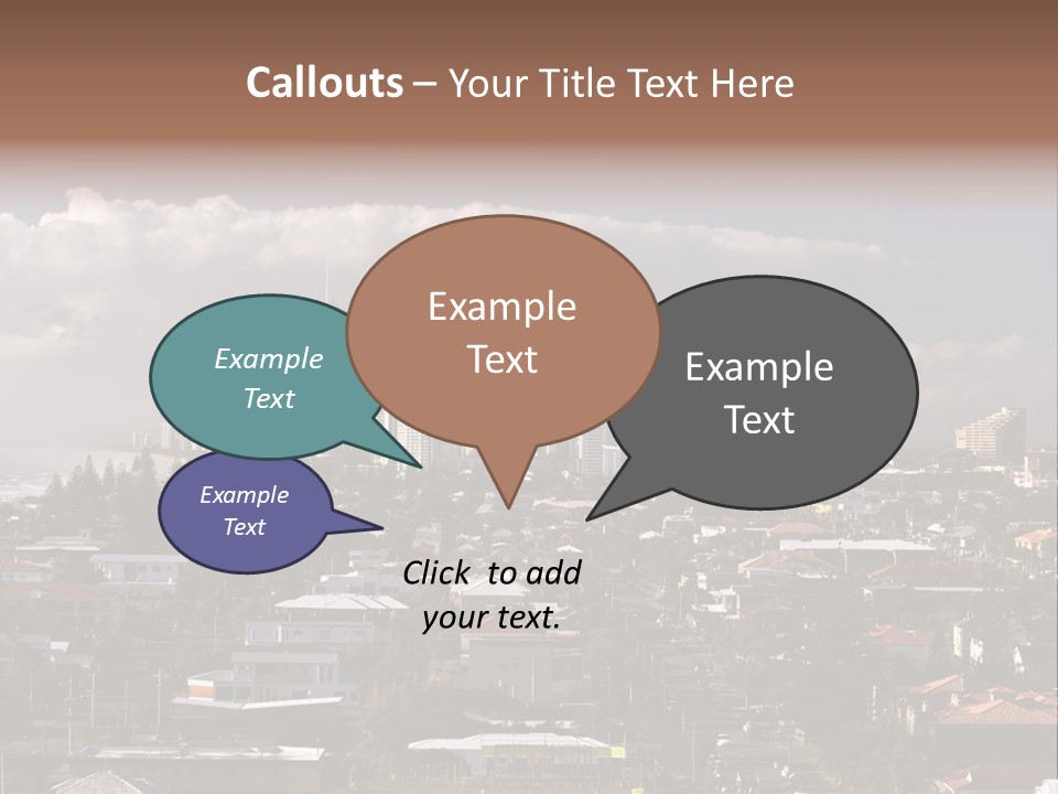 Surfers Paradise Skyline From Magic Mountain PowerPoint Template