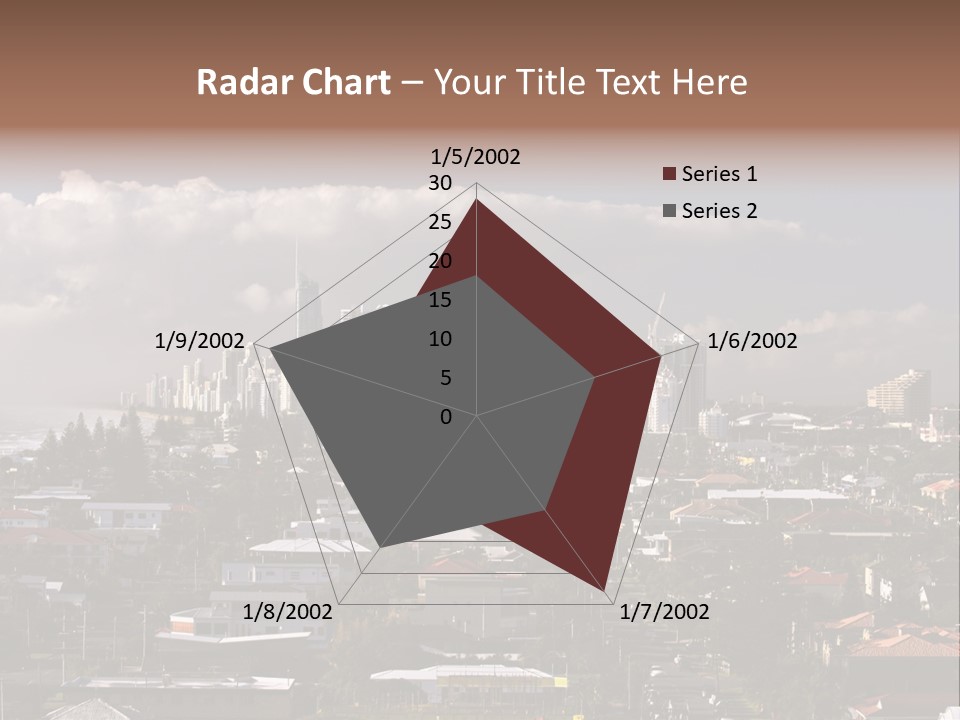Surfers Paradise Skyline From Magic Mountain PowerPoint Template