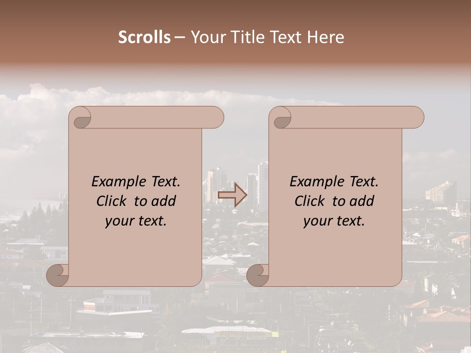 Surfers Paradise Skyline From Magic Mountain PowerPoint Template