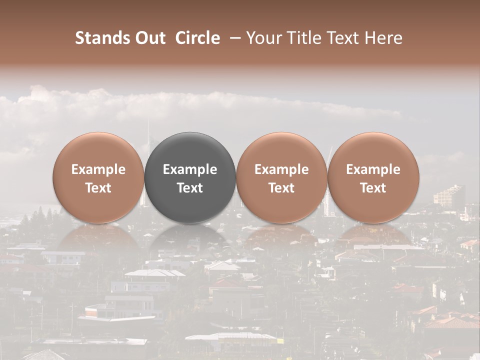 Surfers Paradise Skyline From Magic Mountain PowerPoint Template