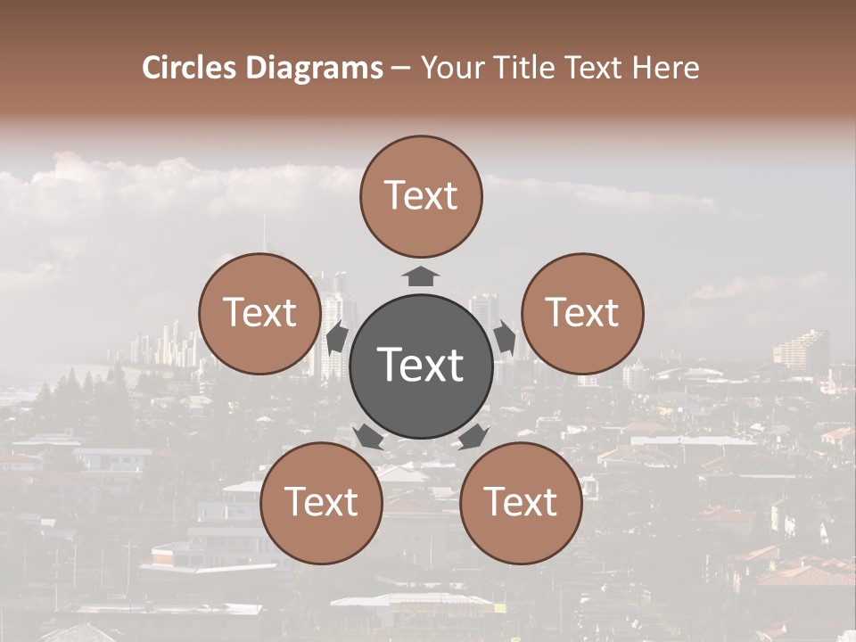 Surfers Paradise Skyline From Magic Mountain PowerPoint Template