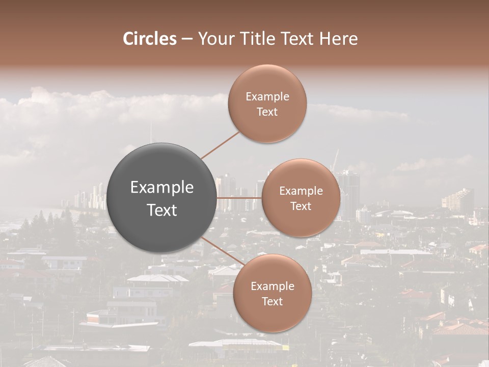 Surfers Paradise Skyline From Magic Mountain PowerPoint Template