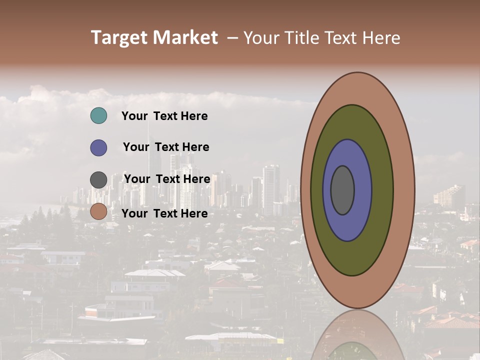 Surfers Paradise Skyline From Magic Mountain PowerPoint Template