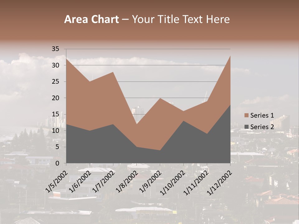 Surfers Paradise Skyline From Magic Mountain PowerPoint Template