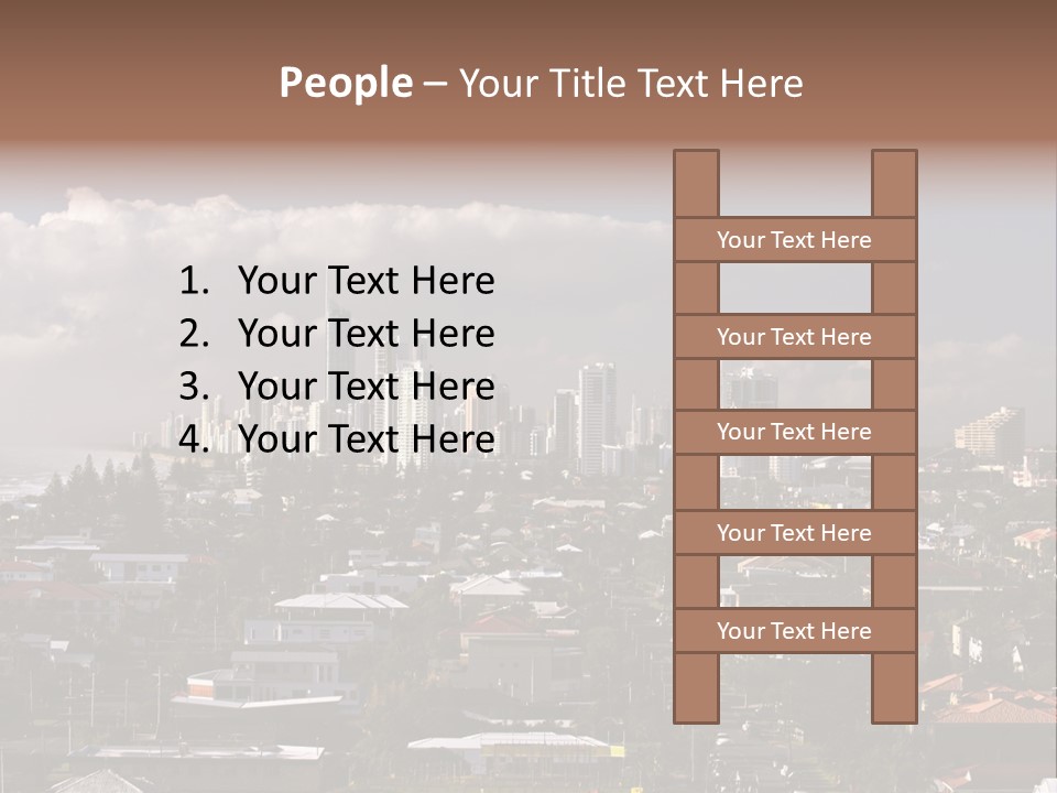 Surfers Paradise Skyline From Magic Mountain PowerPoint Template