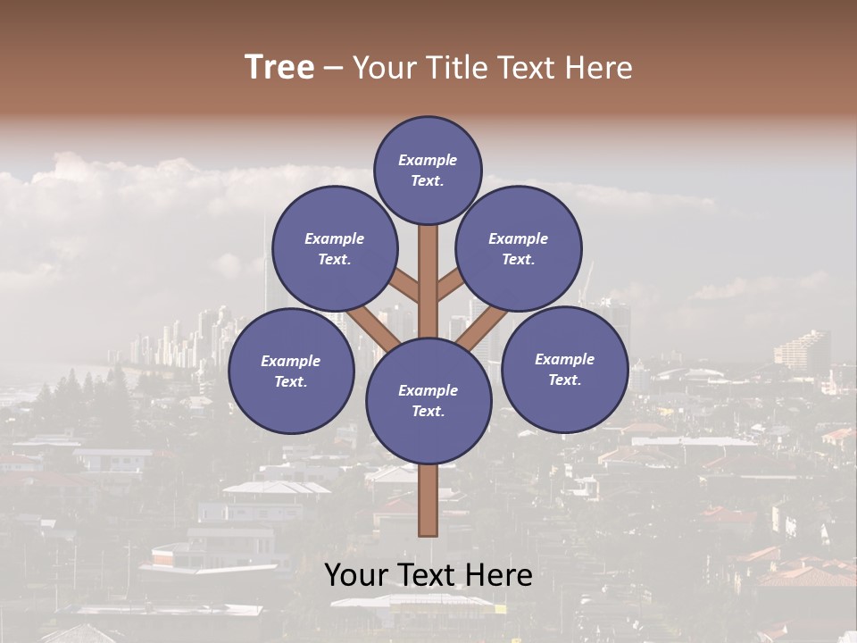 Surfers Paradise Skyline From Magic Mountain PowerPoint Template