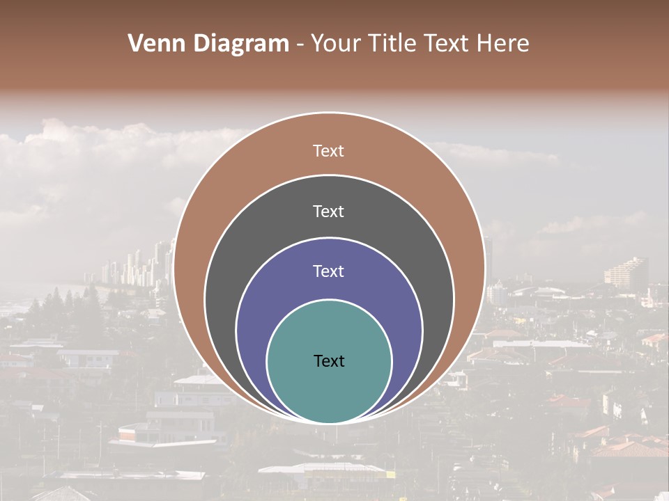 Surfers Paradise Skyline From Magic Mountain PowerPoint Template