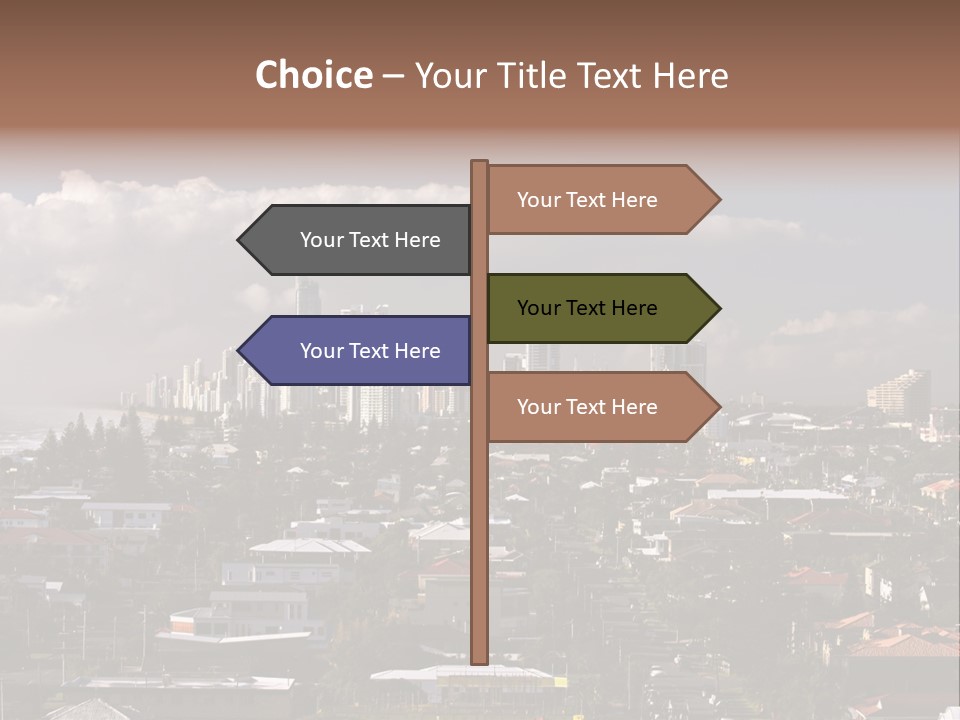 Surfers Paradise Skyline From Magic Mountain PowerPoint Template