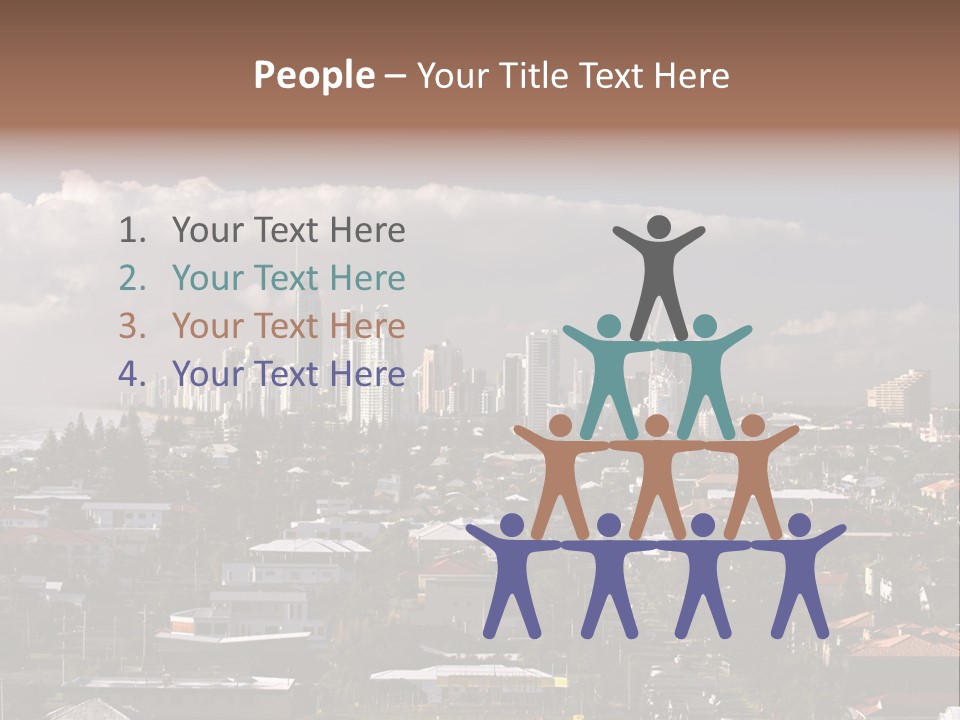 Surfers Paradise Skyline From Magic Mountain PowerPoint Template