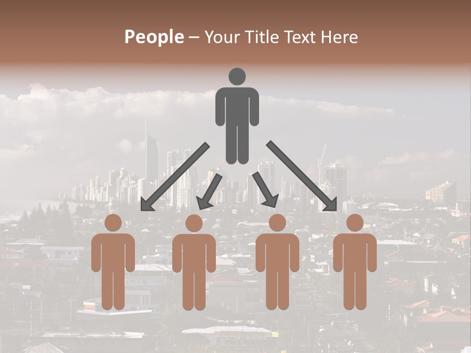 Surfers Paradise Skyline From Magic Mountain PowerPoint Template