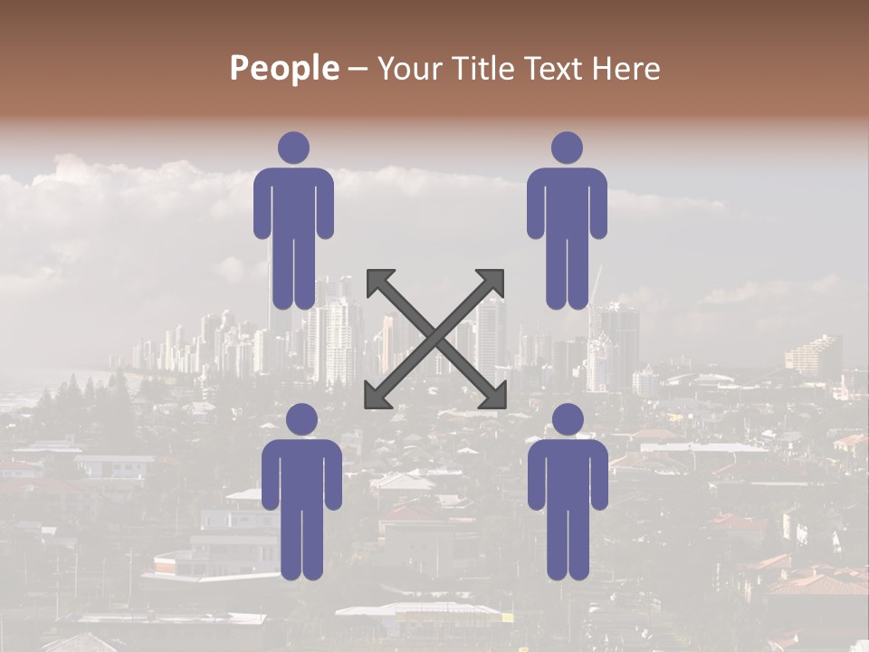 Surfers Paradise Skyline From Magic Mountain PowerPoint Template