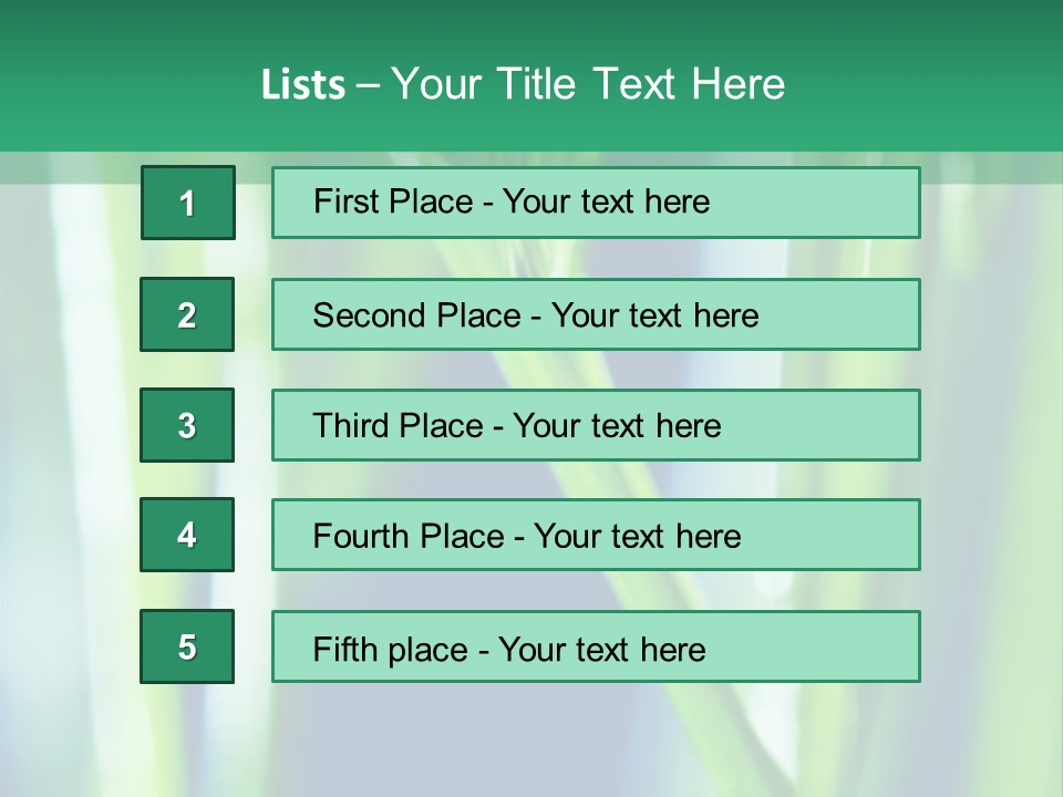 Grass And Drop PowerPoint Template