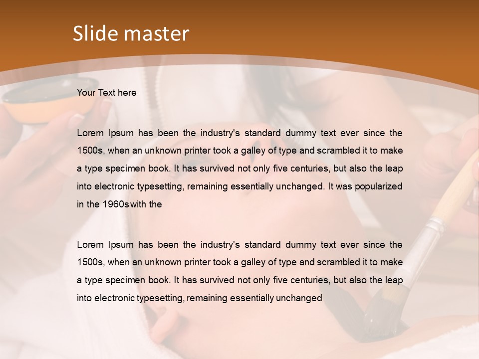 Beautiful Woman At The Spa Center For Face Care Session PowerPoint Template