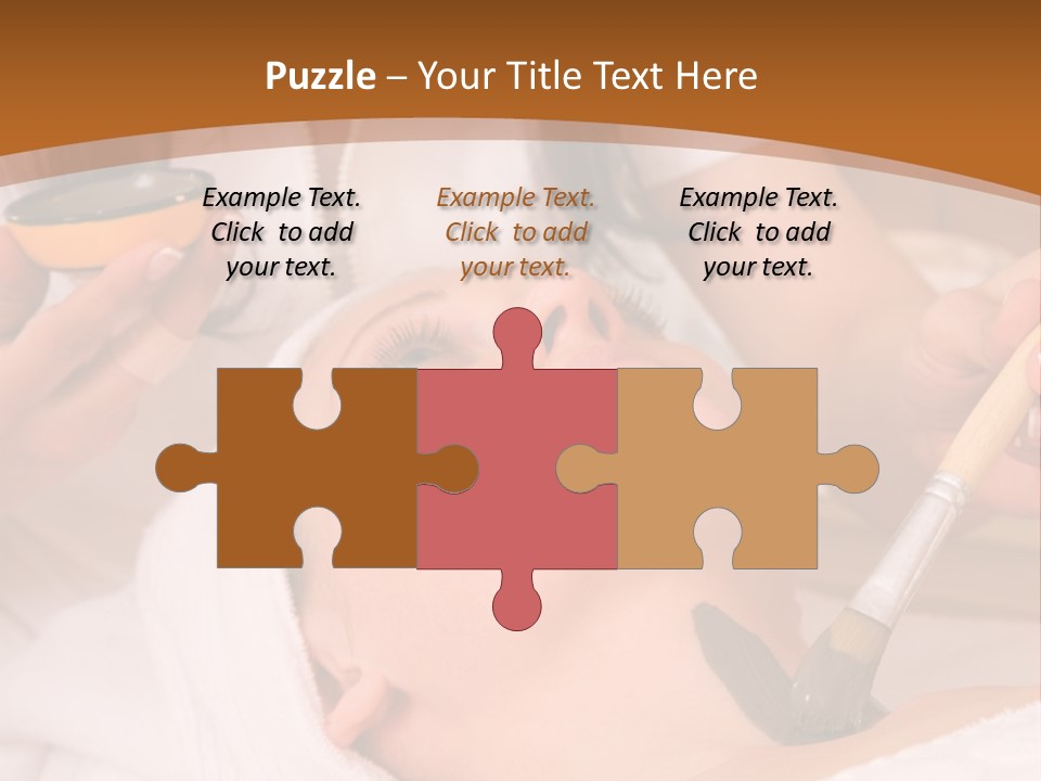 Beautiful Woman At The Spa Center For Face Care Session PowerPoint Template